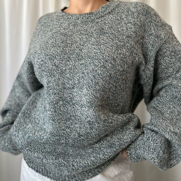 Vintage 1990s Lands' End wool crewneck sweater Large. - Picture 6 of 10